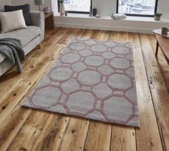 Elegant Pentagon Pattern Grey Tufted Carpet: A Timeless Addition to Your Home