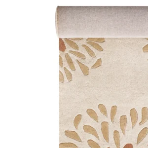 Elegant Skin Color Flower Pattern Tufted Carpet