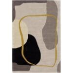 Enhance Your Home with a Black and White Pattern Tufted Carpet View 2