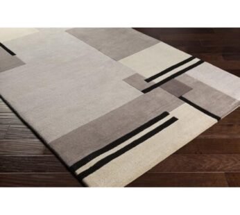 Elegance to Your Home with Our Grey and Black Abstract Pattern Tufted Carpet