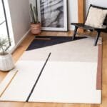Elegant Multicolor Stripes on White Tufted Carpet: A Stylish Addition to Your Home View 7