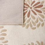 Elegant Skin Color Flower Pattern Tufted Carpet View 4