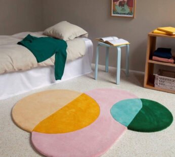 Enhance Your Space with a Colorful Circular Pattern Design Non-Shape Carpet