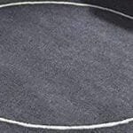 Elegant Black Round Touted Carpet with Circular Strips View 3