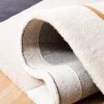 Elegant Multicolor Stripes on White Tufted Carpet: A Stylish Addition to Your Home View 8