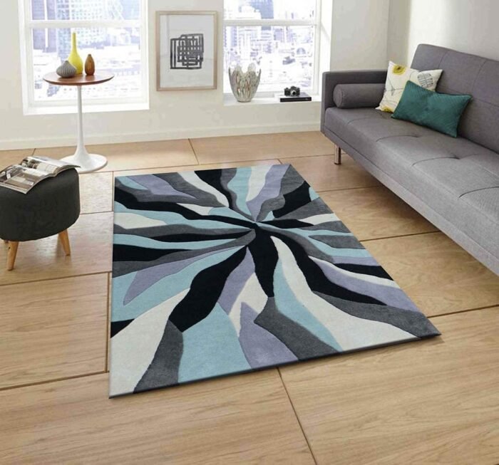 Exquisite Multicolor Abstract Pattern Art Tufted Carpet handmade rug - Indian Carpets