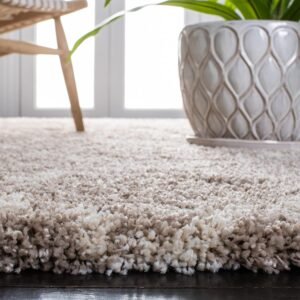 Shaggy Carpet with Skincolor Web Pattern: A Perfect Addition to Your Home