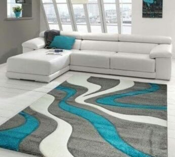 Elegance in Every Step: Grey Abstract Art Pattern Tufted Carpet