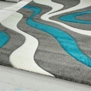 Elegance in Every Step: Grey Abstract Art Pattern Tufted Carpet