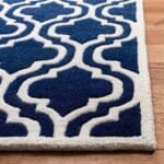 Elegant Blue and White Pattern Tufted Carpet View 4