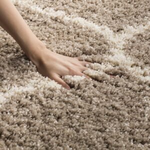 Elegant Beige Round Shaggy Carpet : The Timeless Choice for Your Home Decor