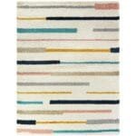 Enhance Your Space with a Colorful Horizontal Strips Pattern Shaggy Carpet View 4