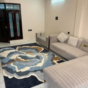 Experience Elegance with Our Luxurious Tufted Carpet in Light Blue