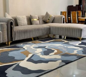 Experience Elegance with Our Luxurious Tufted Carpet in Light Blue