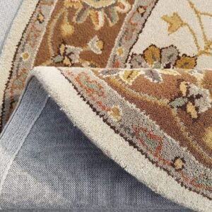 Exquisite Colorful Flower Pattern Round Tufted Carpet for Your Home