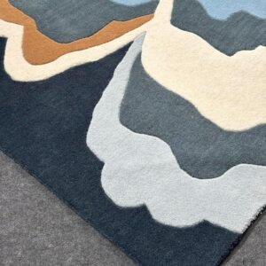 Experience Elegance with Our Luxurious Tufted Carpet in Light Blue