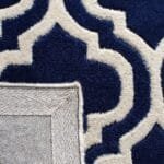 Elegant Blue and White Pattern Tufted Carpet View 3