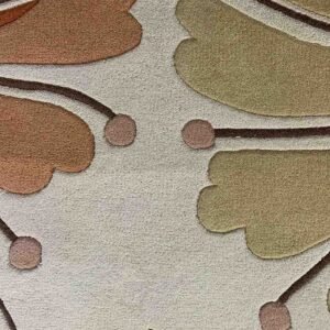 Enhance Your Interior with Luxurious Tufted Carpet in Beige Flower