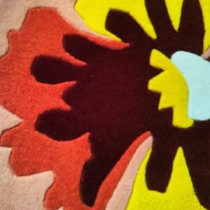 Elegant Red Flower Art Non-Shape Carpets for Your Home