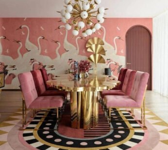 Elegant Pink and Red Pattern Design Non-Shape Carpets