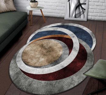 Elegant Multicolored Circular Pattern Design Non-Shape Carpets