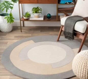 Enhance Your Home with a Luxurious Tufted Round Carpet in Grey