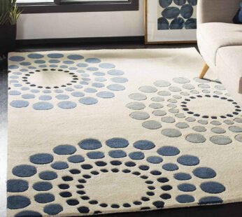 Experience the Elegance of Luxurious Tufted White Dot Carpets