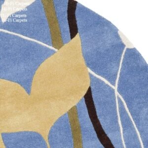 Enhance Your Home Decor with a Luxurious Tufted Round Carpet in Light Blue