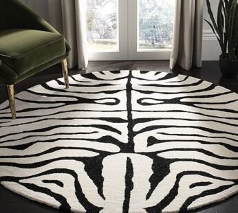 Enhance Elegance with a Luxurious Tufted Round Zebra Carpet