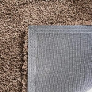 Luxurious Comfort with Our Plain Light Brown Soft Shaggy Carpet