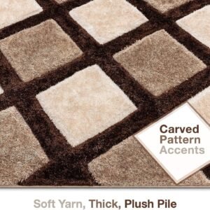 Elegant Grey and Ivory Shaggy Carpet for Your Home