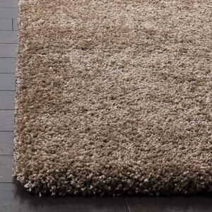 Luxurious Comfort with Our Plain Light Brown Soft Shaggy Carpet