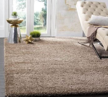 Luxurious Comfort with Our Plain Light Brown Soft Shaggy Carpet