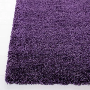 Elegant Comfort with Our Plain Purple Shaggy Carpet