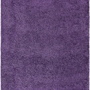 Elegant Comfort with Our Plain Purple Shaggy Carpet