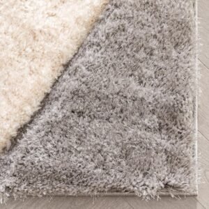 Enhance Your Bedroom Ambiance with Soft Shaggy Pink and Grey Fur Rugs