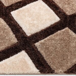 Elegant Grey and Ivory Shaggy Carpet for Your Home