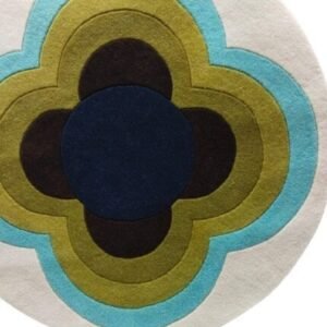 Elegance Redefined: Luxurious Tufted Round Carpet with Flower Pattern