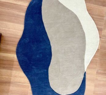 Elevate Your Interiors with Irregular Luxury: Grey Blue Rugs