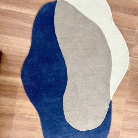 Elevate Your Interiors with Irregular Luxury: Grey Blue Rugs