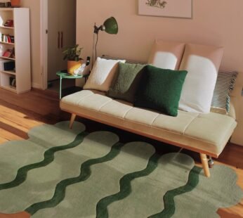 Elevate Your Space with Luxurious Premium Irregular Home Decor in Zigzag Green