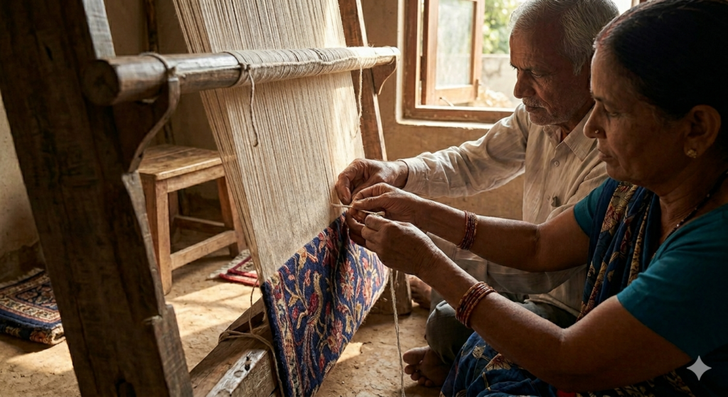 Luxury artisan carpets featuring high knot density and a premium wool-silk blend. This textured minimalism piece offers understated elegance and tonal layering for high-end interiors.