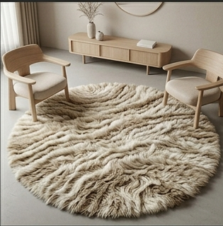 Round Shaggy Rug