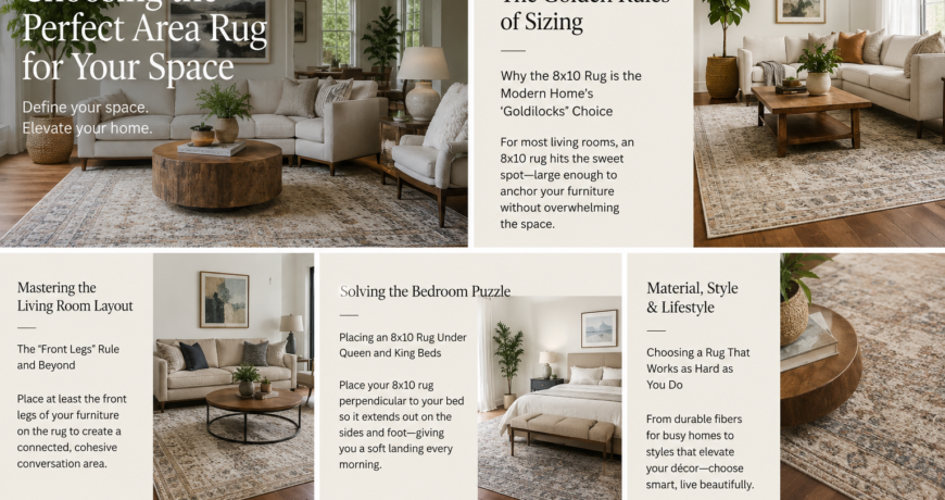 Modern contemporary living room featuring a stylish Area Rug and premium 8x10 area rugs with elegant furniture placement, cozy neutral décor, and a sophisticated outdoor rug 8x10 inspired design aesthetic for luxury home interiors.
