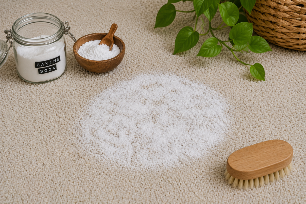 how to remove coffee stain from carpet using baking soda treatment