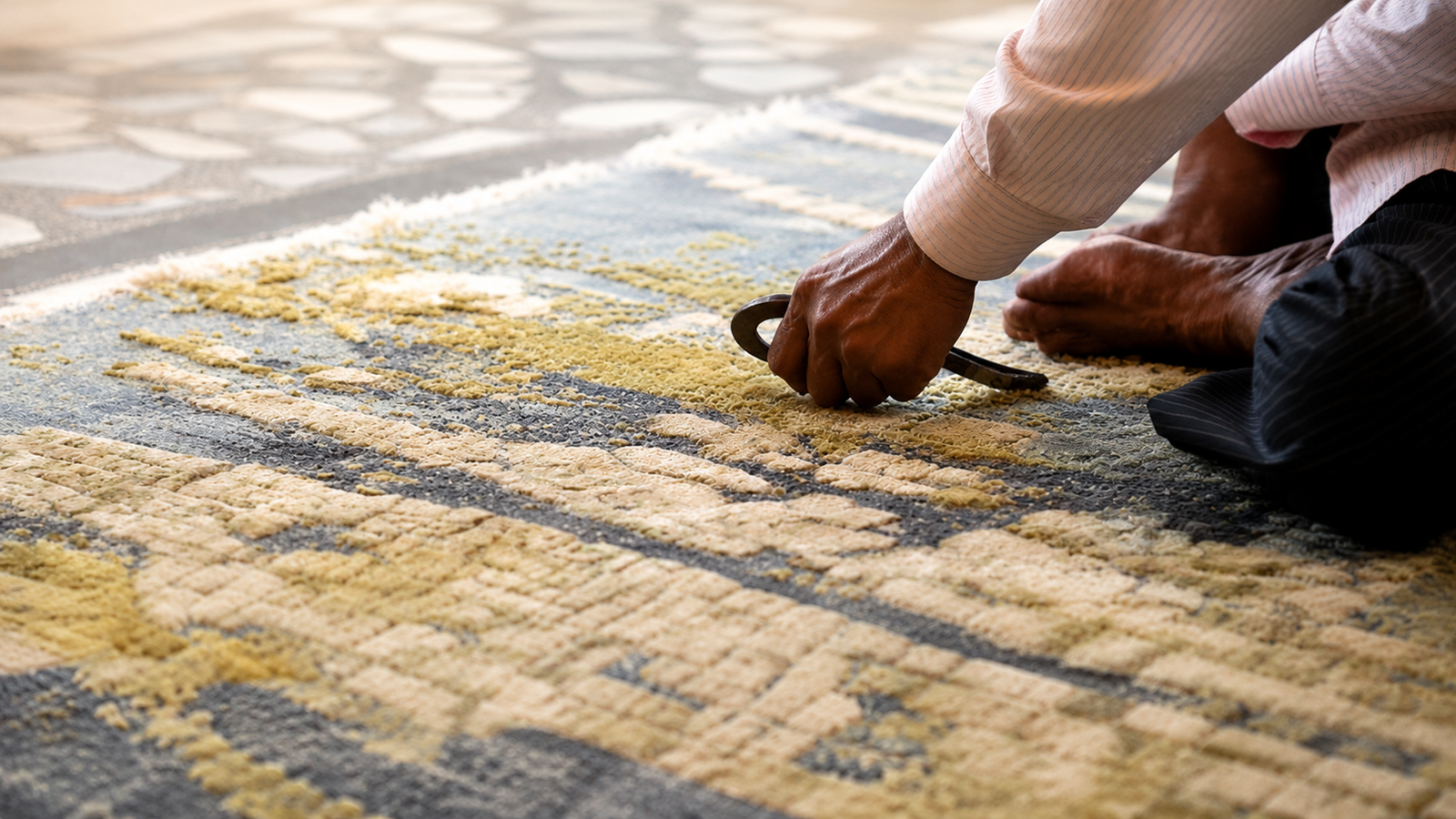 About Us 1 Indian carpet weaving artisan
