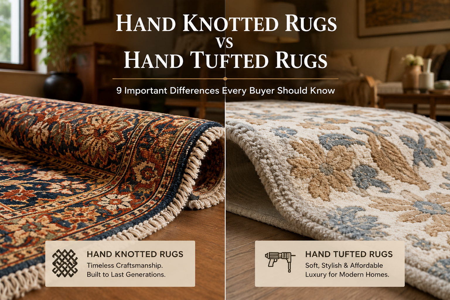 Hand Knotted Rugs vs Hand Tufted Comparison Guide