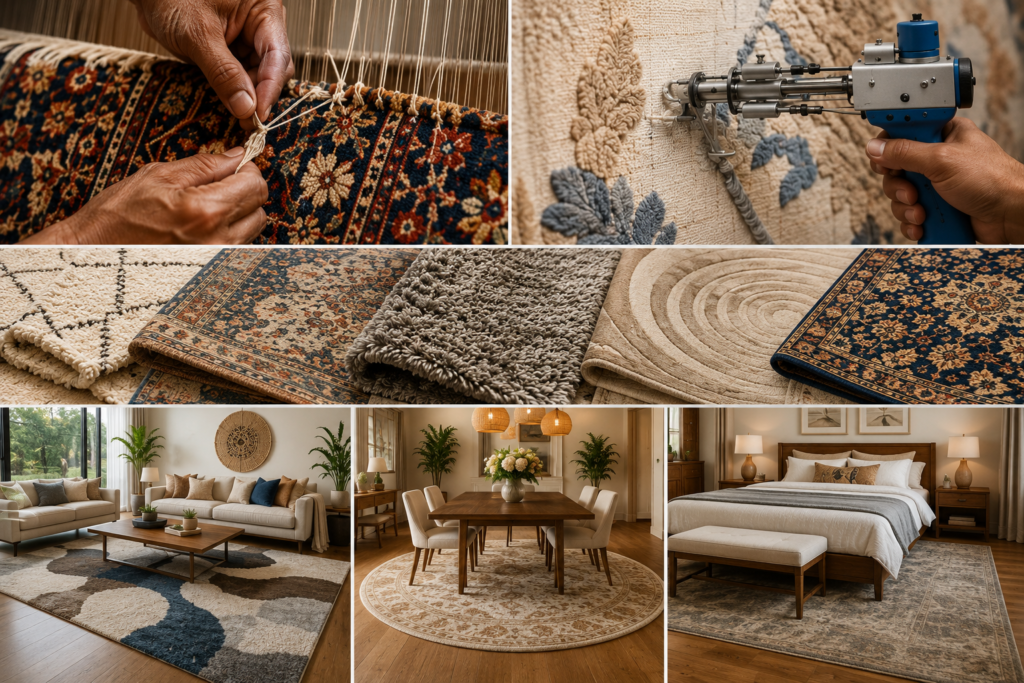 Hand Knotted Rugs vs Hand Tufted Manufacturing Process