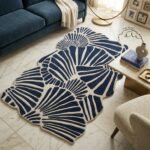 Navy Shellburst Rug View 2