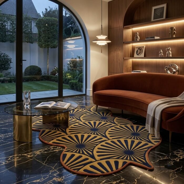 Fan Mosaic Rug handmade rug - Indian Carpets